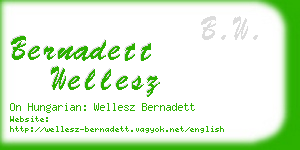 bernadett wellesz business card